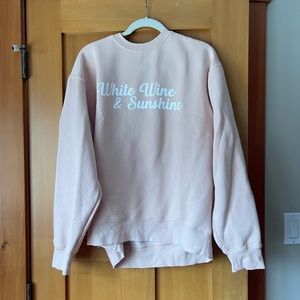 Brunette the Label White Wine and Sunshine Sweatshirt